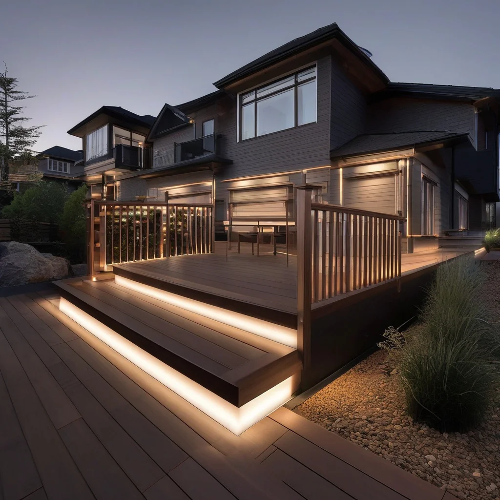 Outdoor smart lighting project organized into controlled zones
