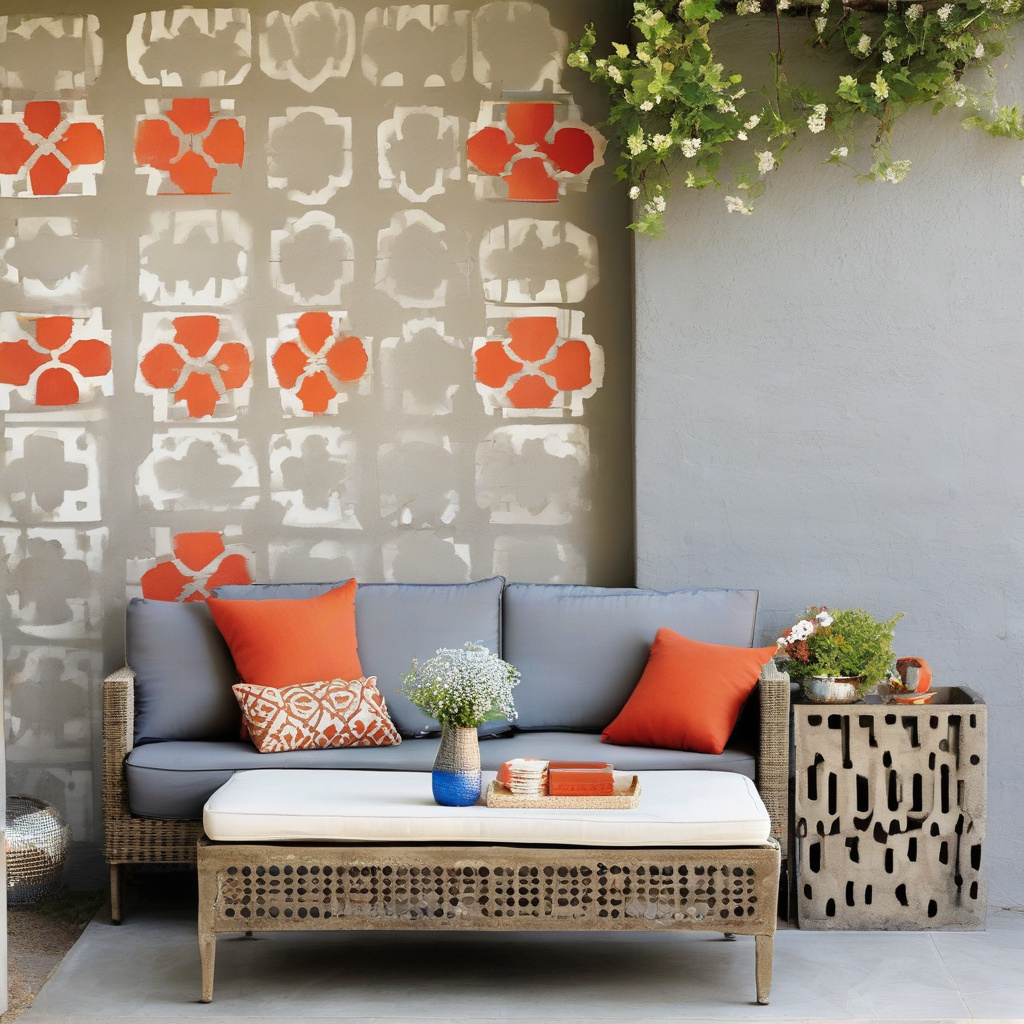 Green elements on a patio