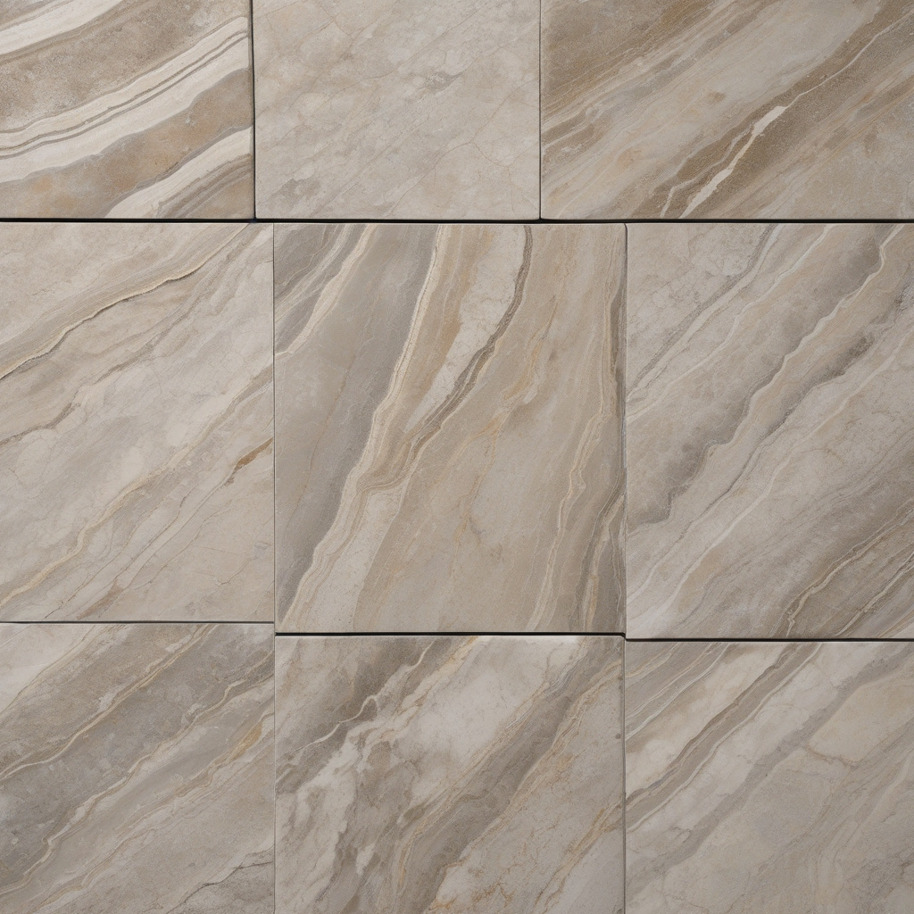 Professional tile installation in progress