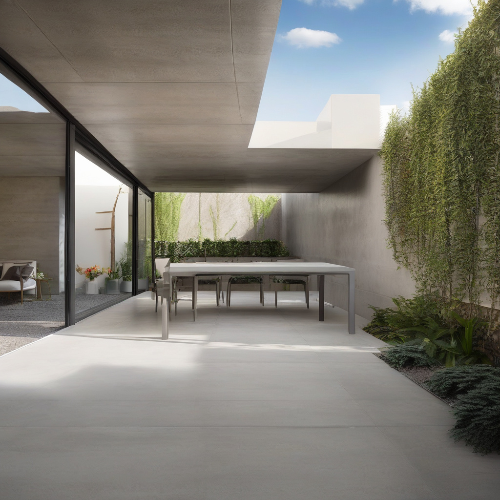 Slip-resistant tile around pool