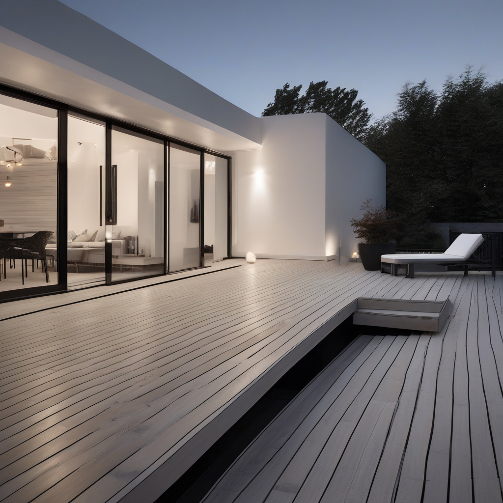 Modern minimalist deck with clean lines Modern minimalist deck with clean lines