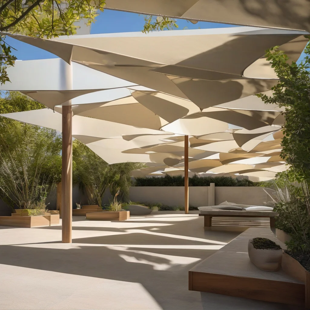 completed outdoor shade area aligned with surrounding renovation layout