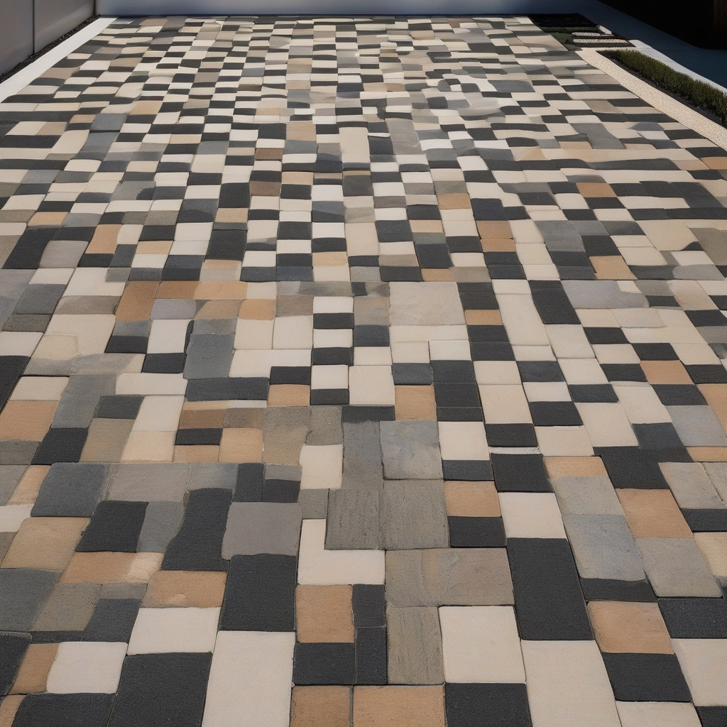 Simple grid paver layout