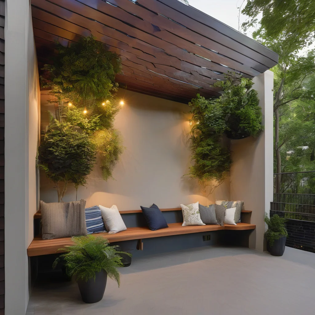 Completed front porch with comfortable seating privacy and durable finishes