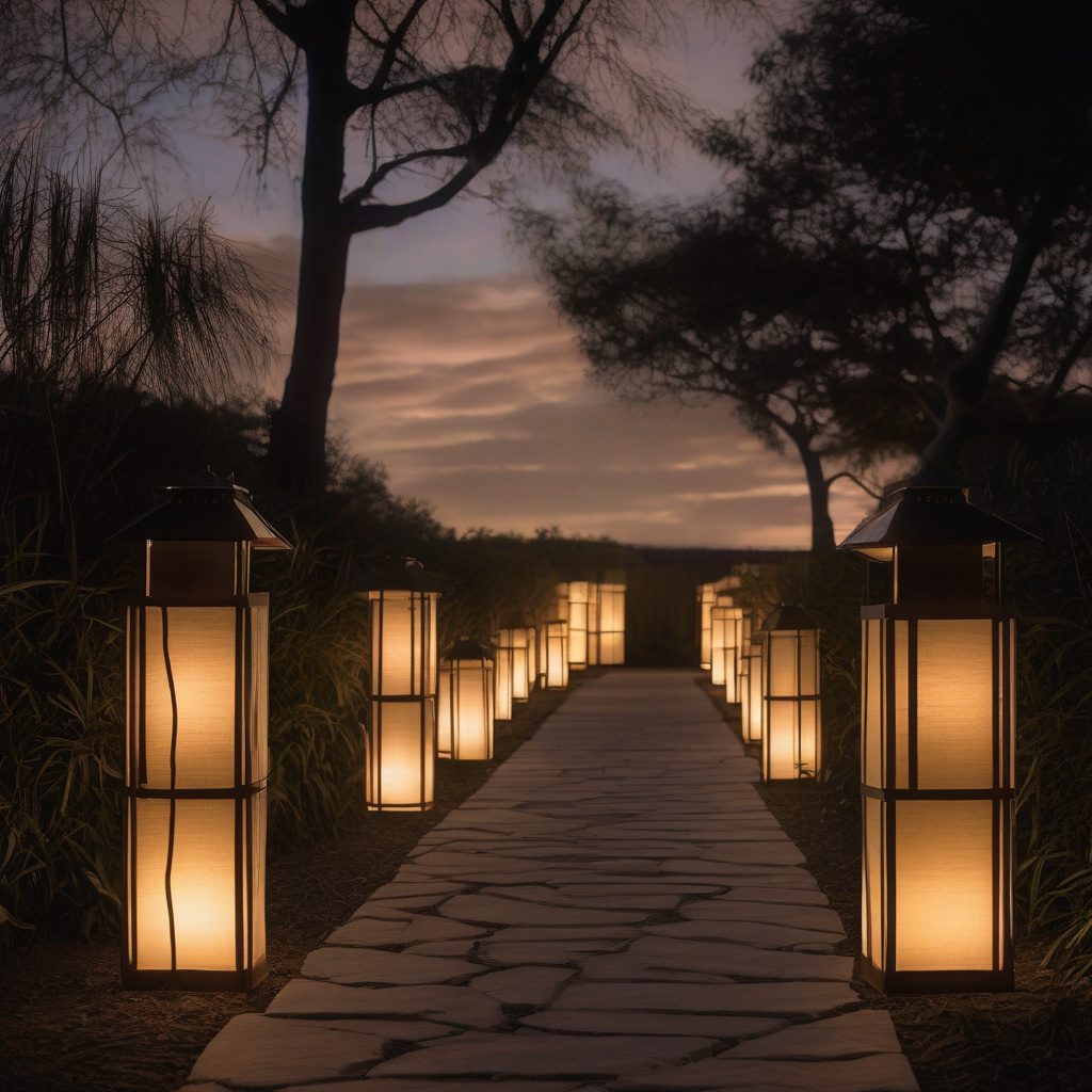 artfully illuminated patio scene artfully illuminated patio scene