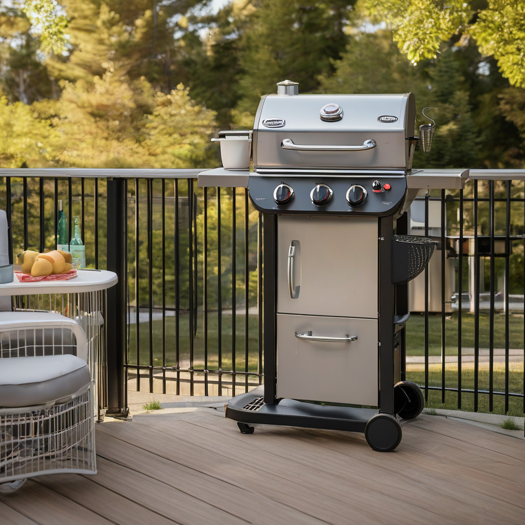 safely designed grilling zones on a deck