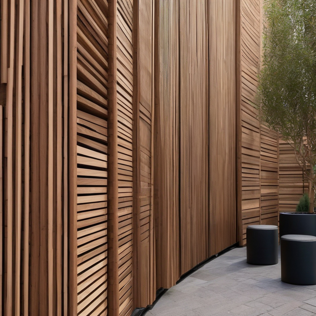 Patio surrounded by lush greenery