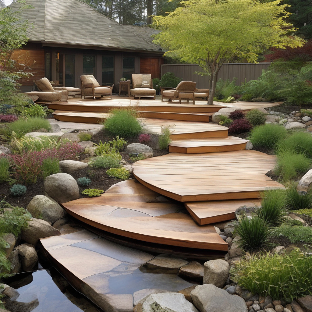 harmonious deck and natural element integration