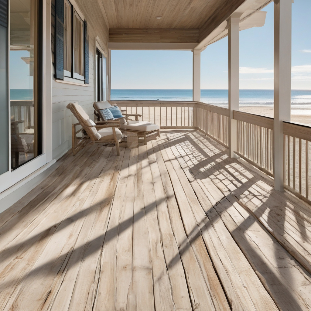 Coastal deck remodel setting