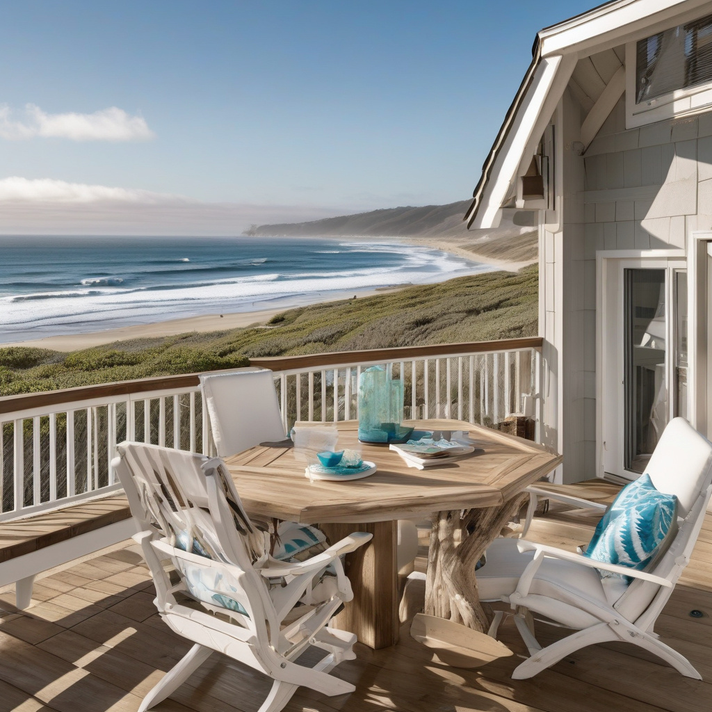 Deck remodel with coastal elements