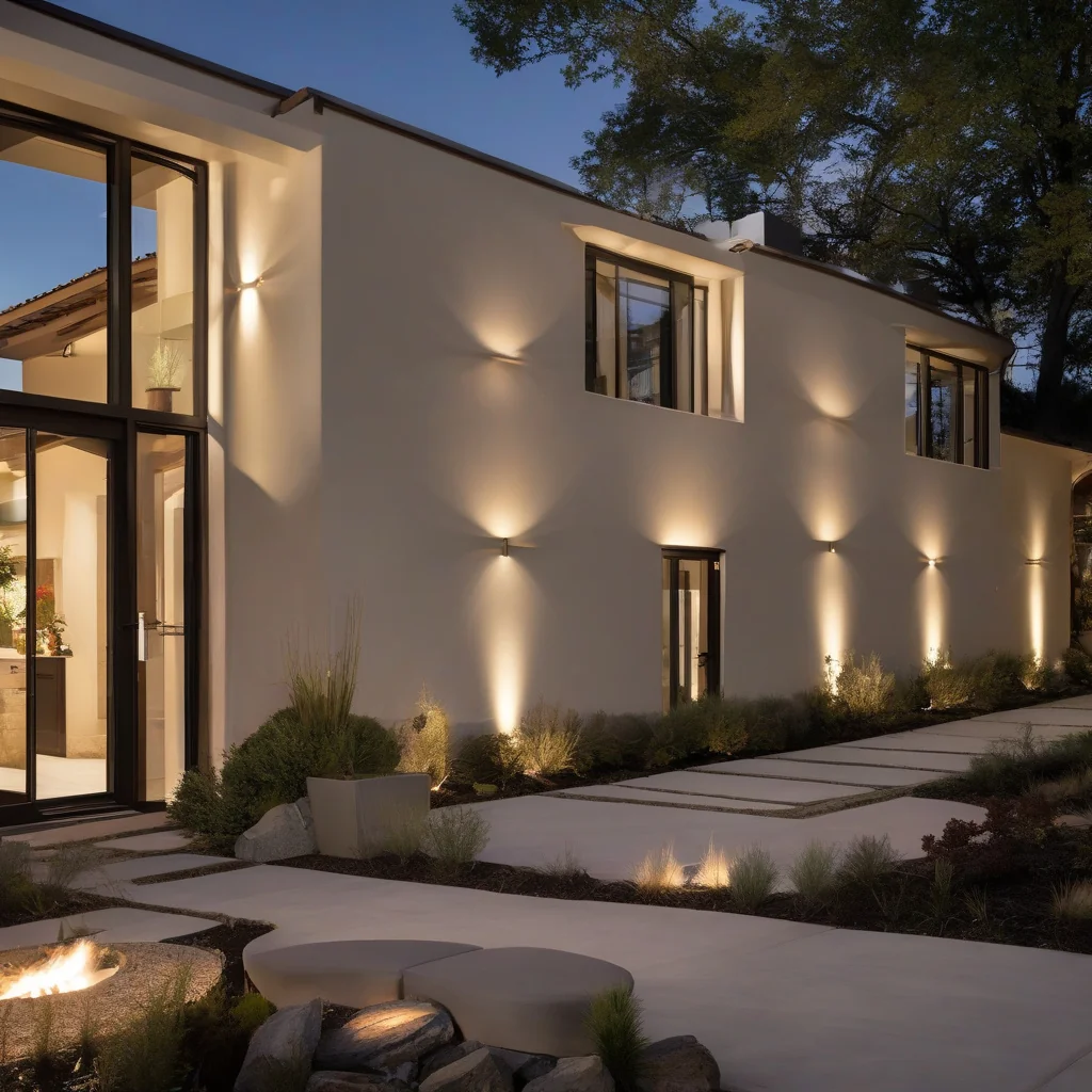 planning exterior lights with attention to access and finishes