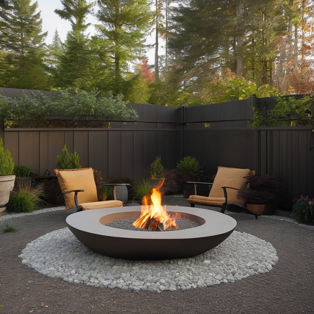 compact fire pit installation