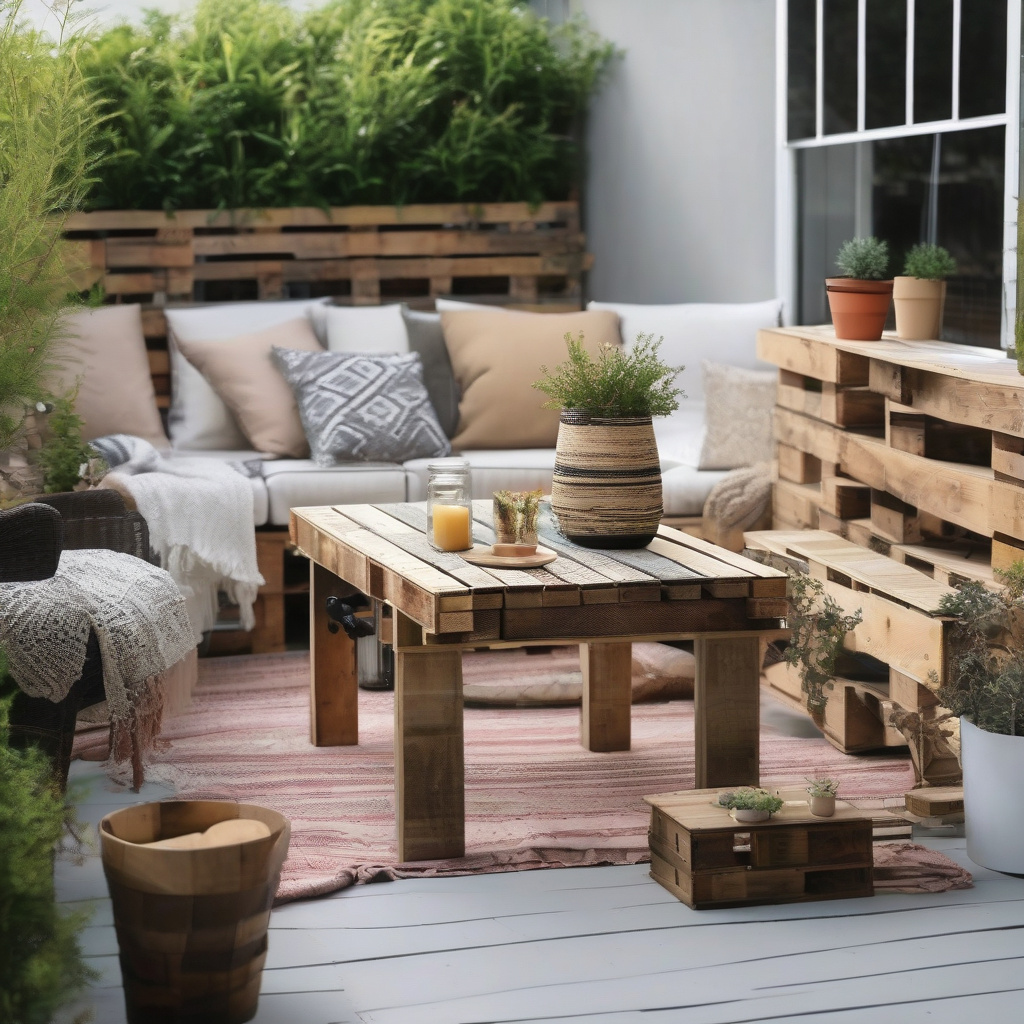 роботи з виготовлення садового столика з піддонів