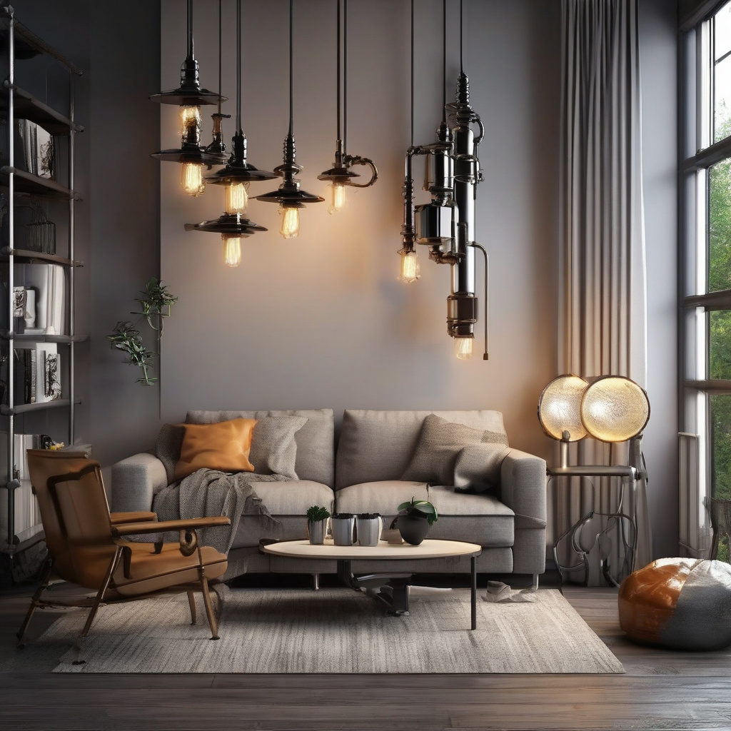 Металеві труби в лофт-дизайні