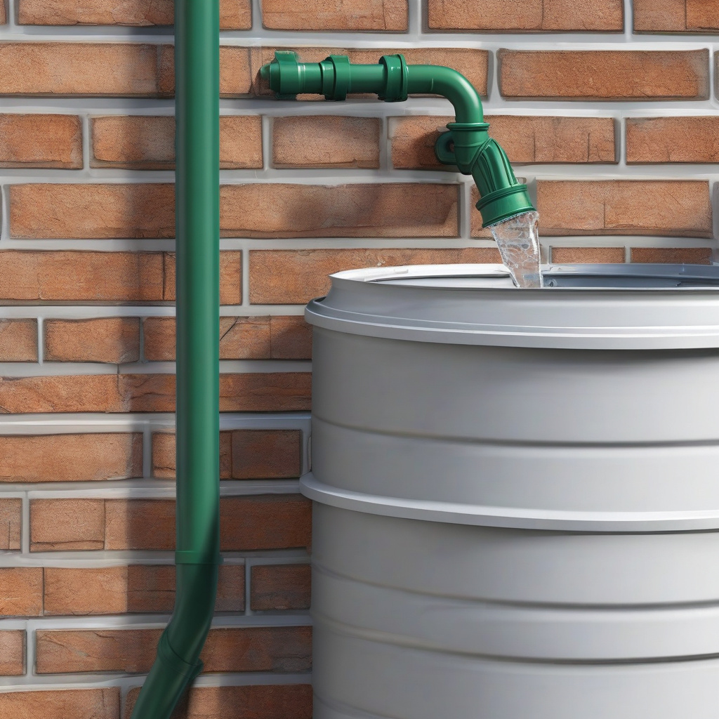 жолоби з водою над газоном