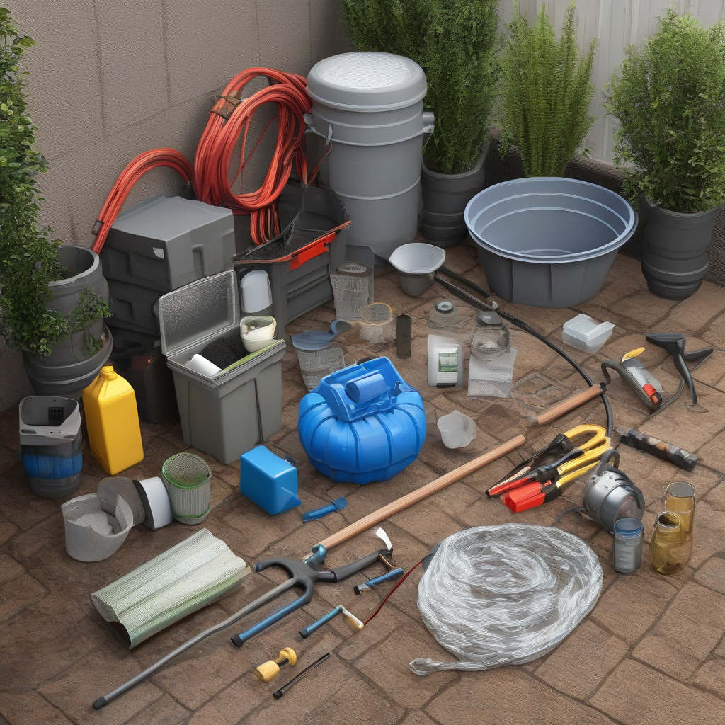 засмічена водозбірна труба у саду