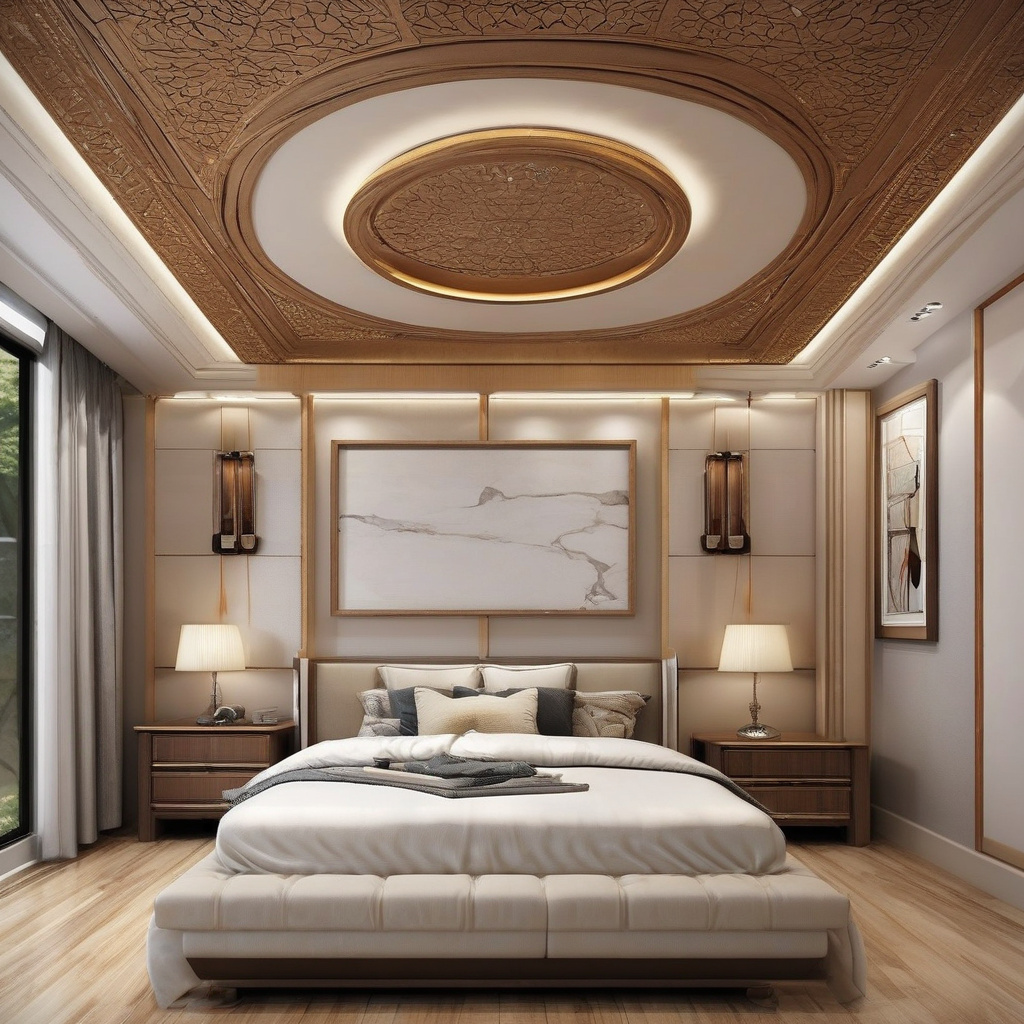 Современные дизайнерские идеи для потолка