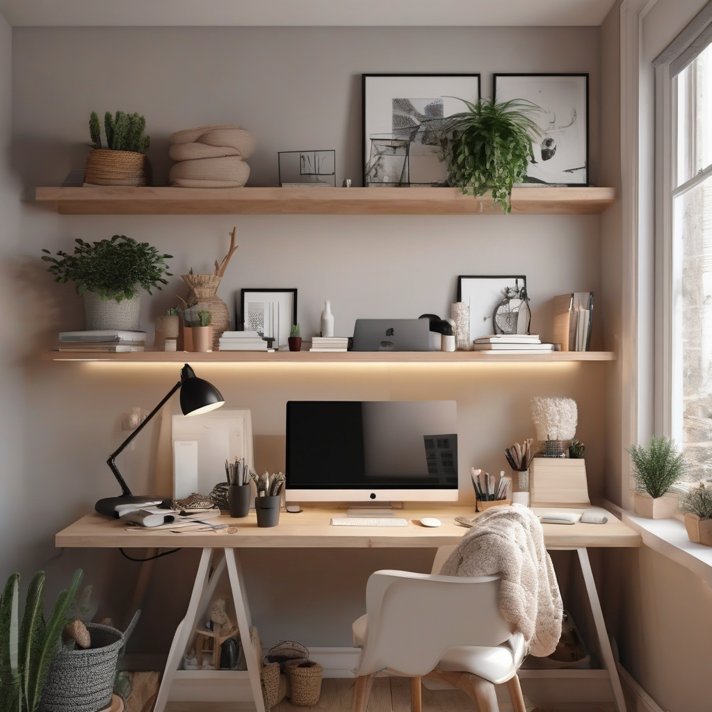 Зручний домашній офіс з креативним дизайном
