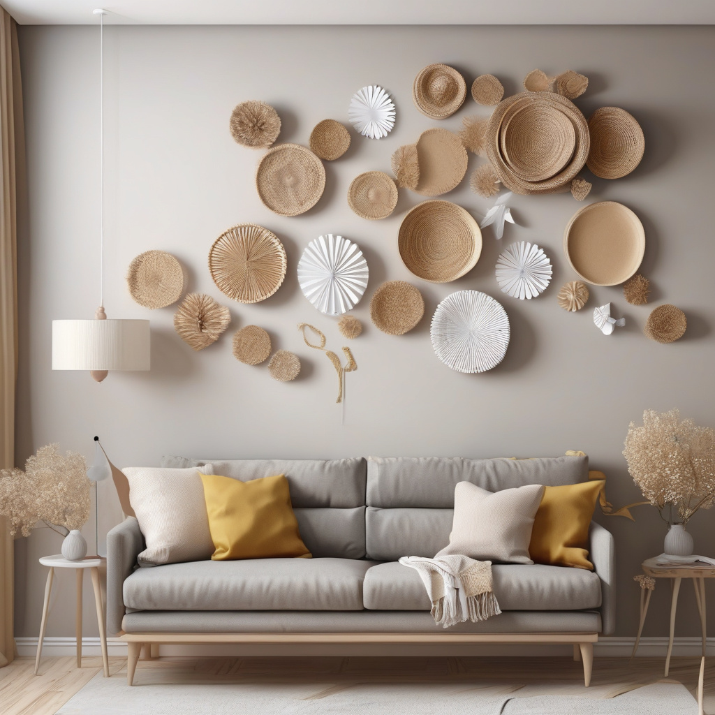 настенный декор сделанный самостоятельно из различных материалов