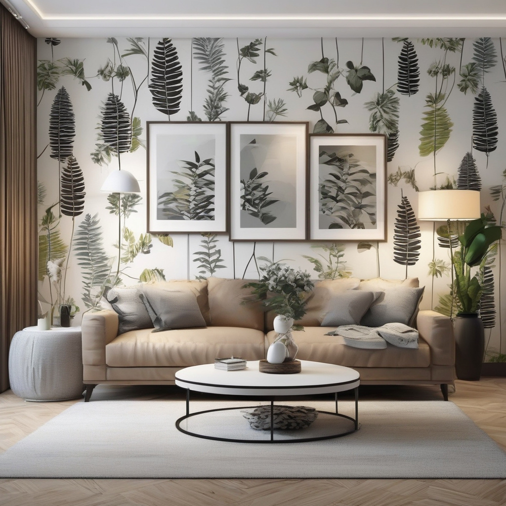 Обои разных видов на образцах в магазине