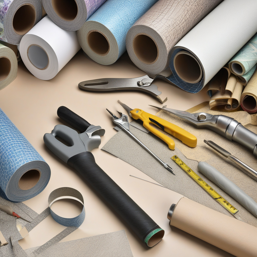 Распаковка новых рулонов обоев перед началом работы