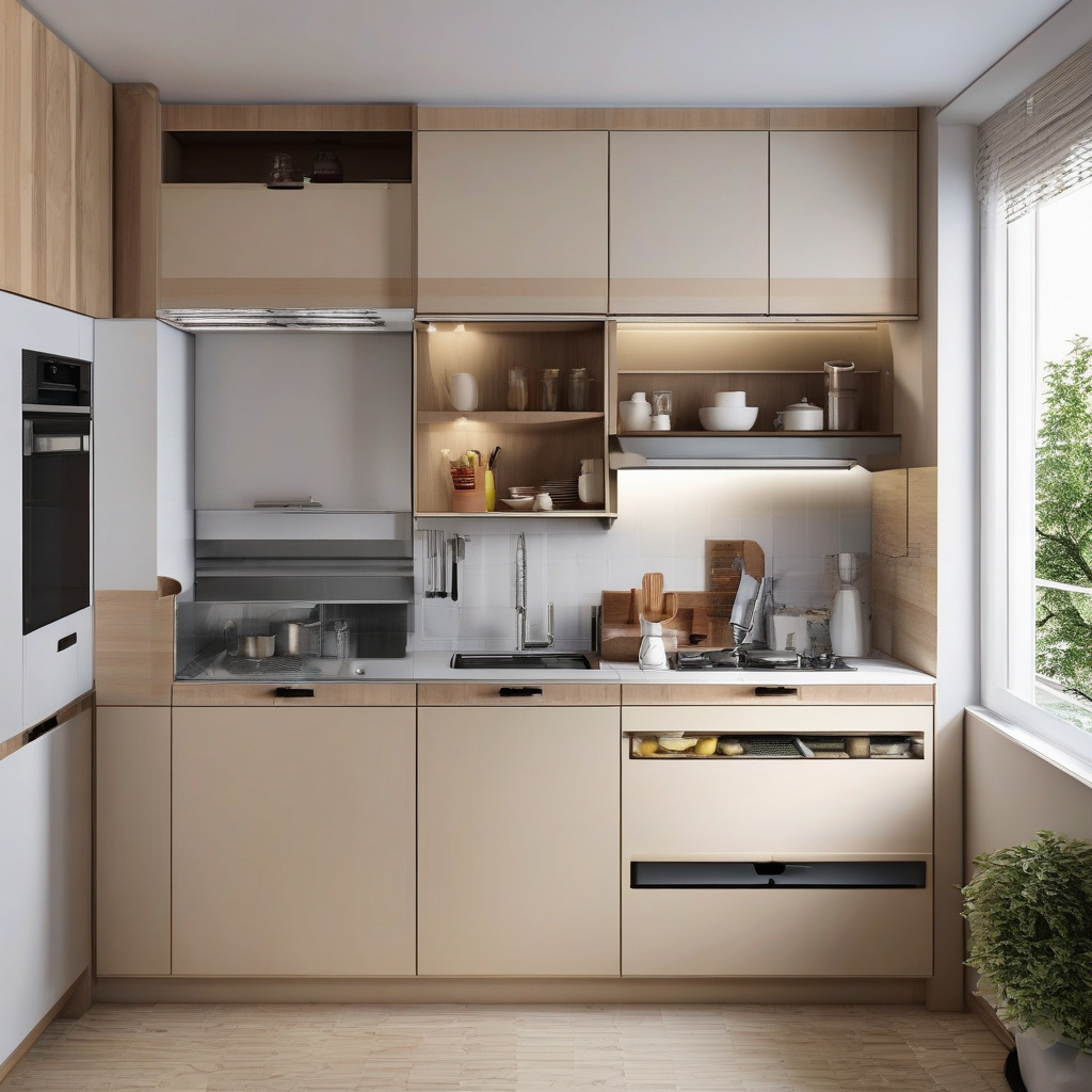 кухня с эргономичной меблировкой компактного пространства