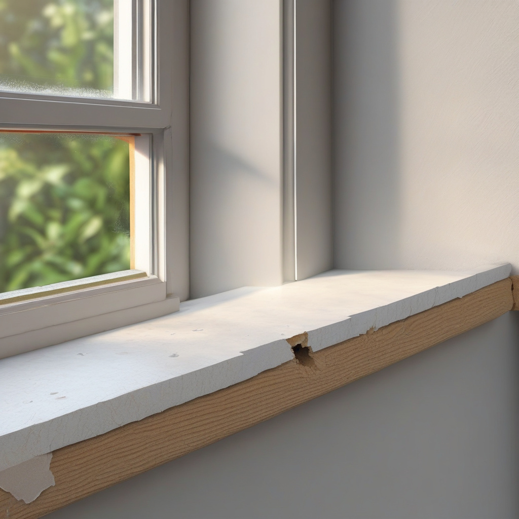 процесс демонтажа подоконника