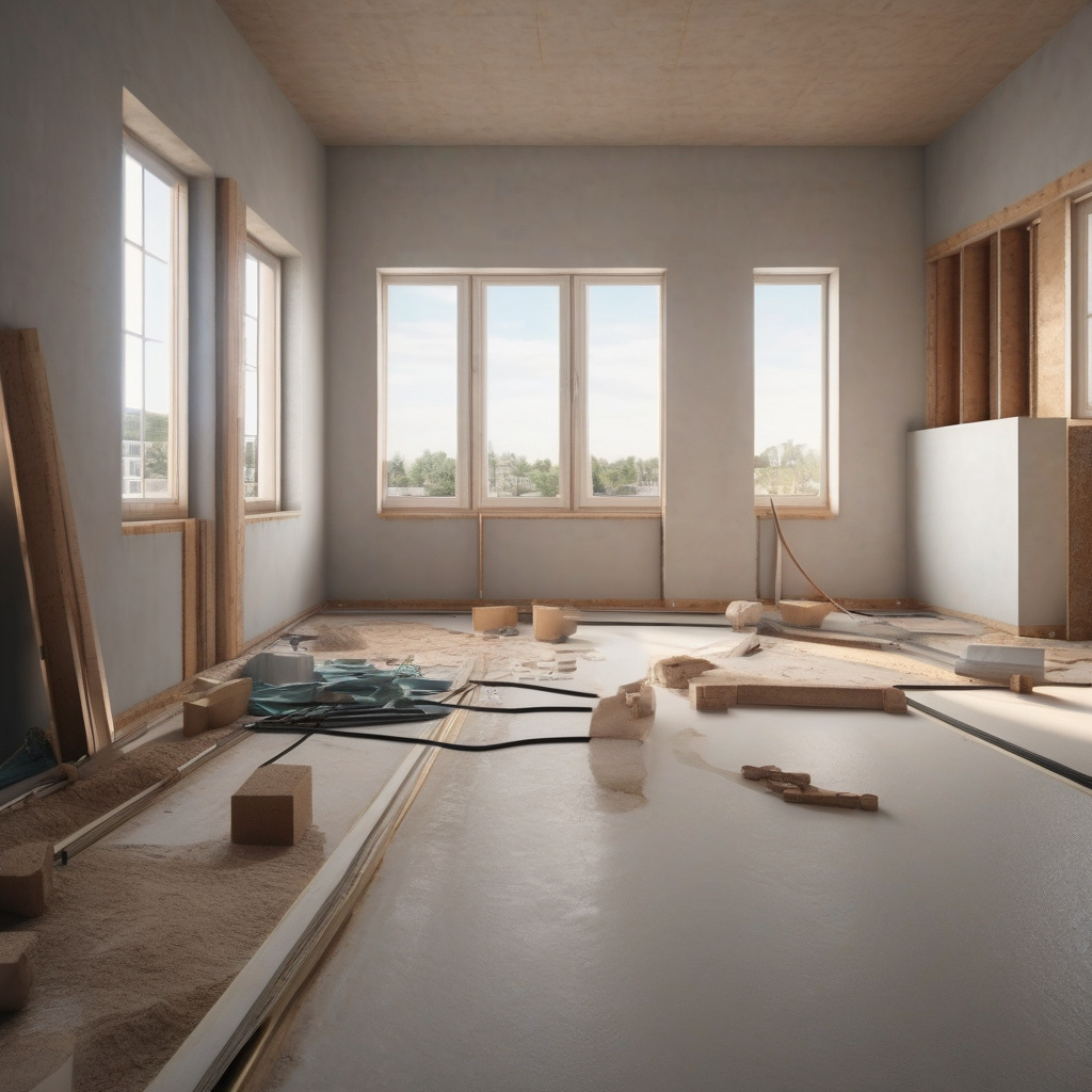 Стильное дизайнерское решение с заливным полом