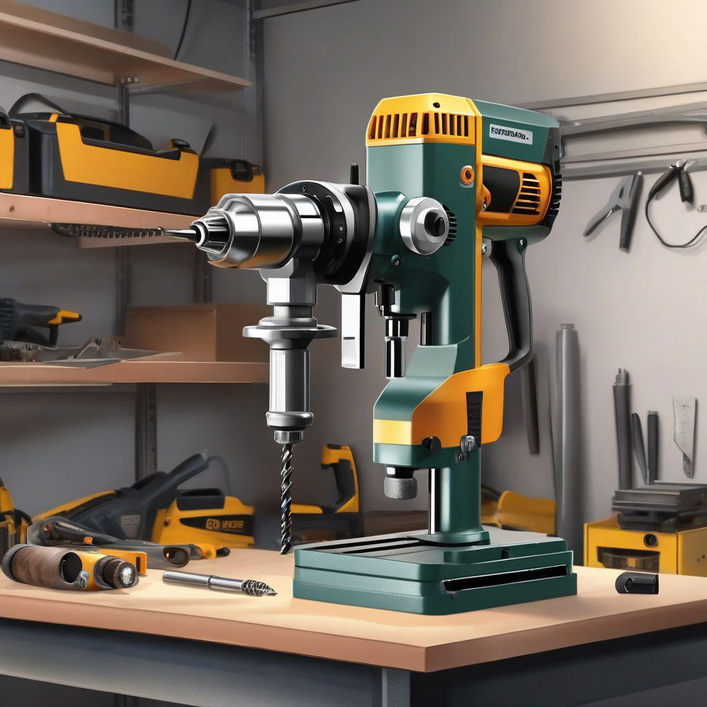 Перфоратор біля стіни для домашнього ремонту