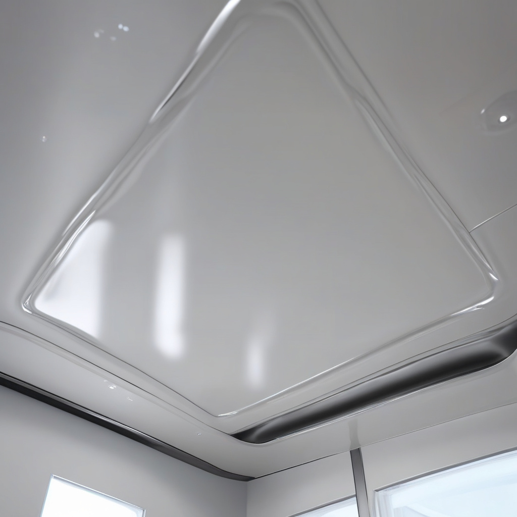 Установка полотна на каркас натяжної стелі