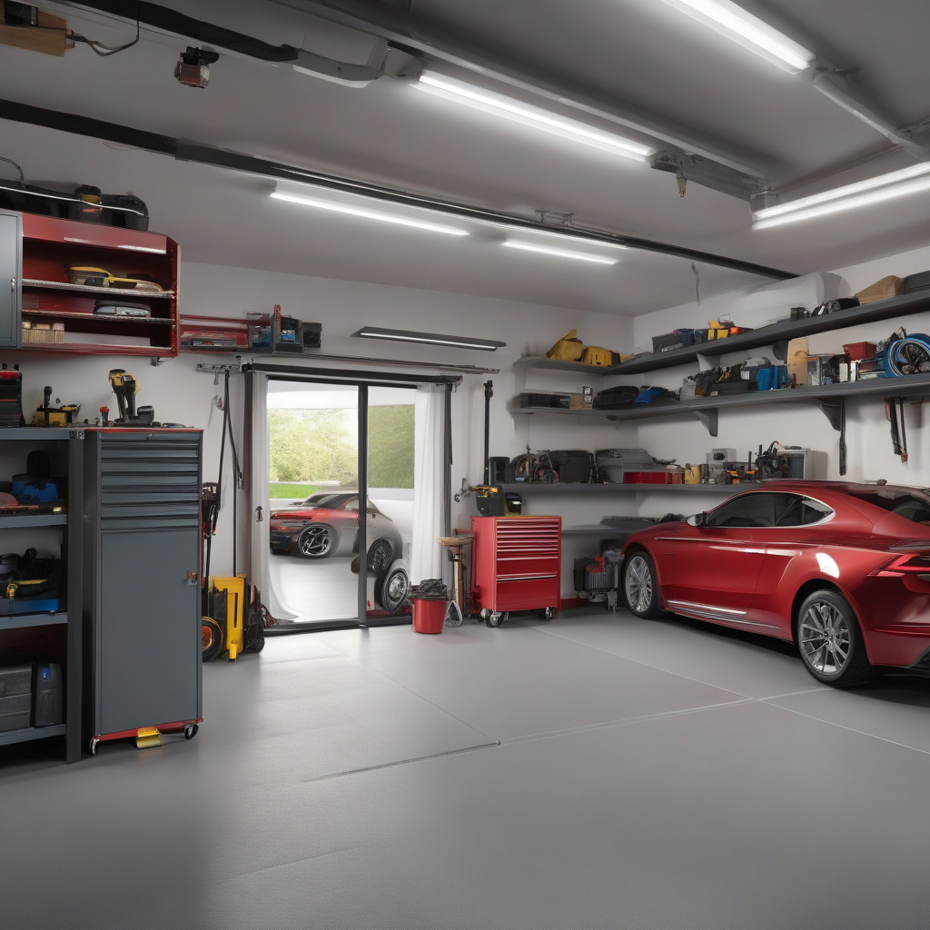 процес облаштування майстерні з різноманітними інструментами