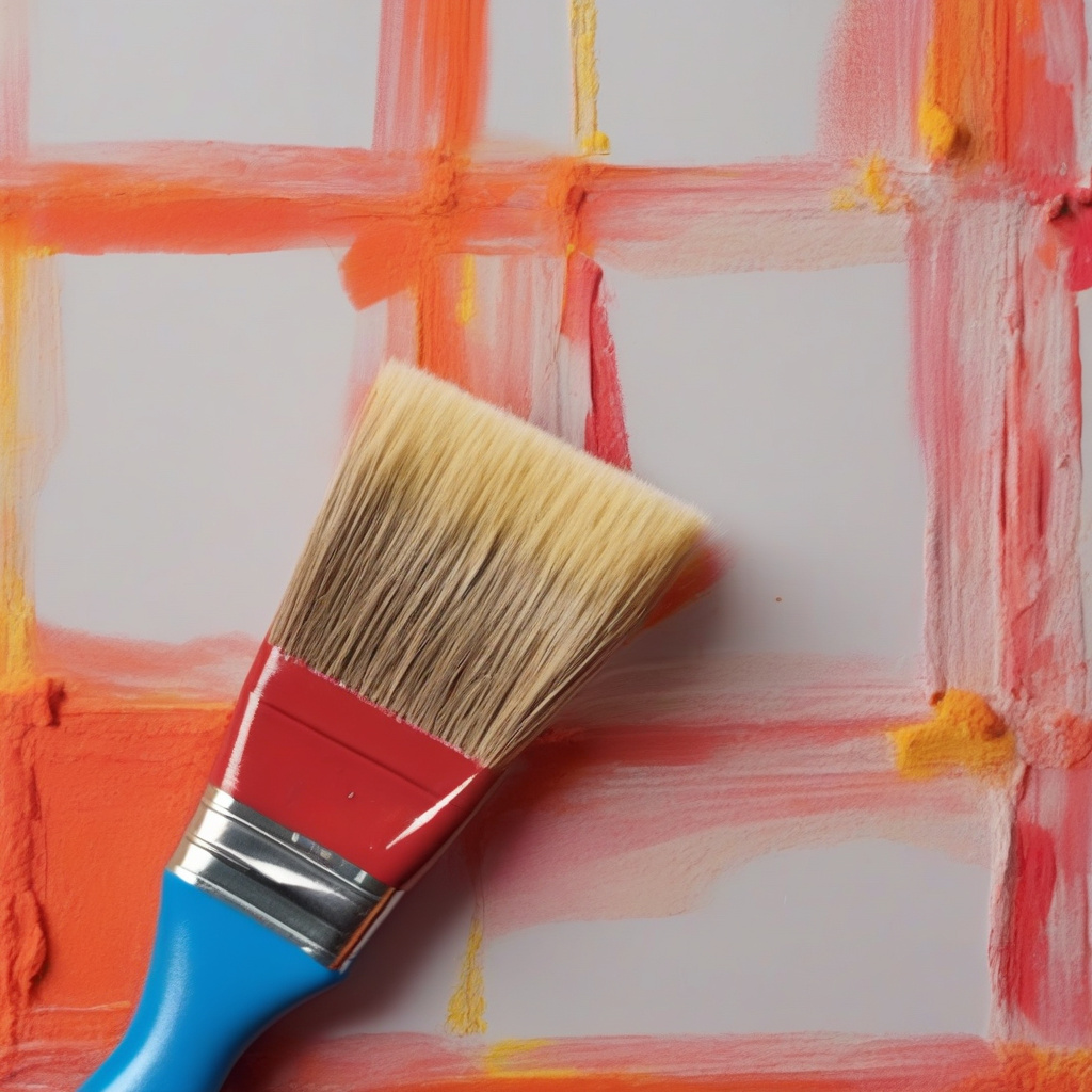 Процесс окрашивания стен в жилом помещении