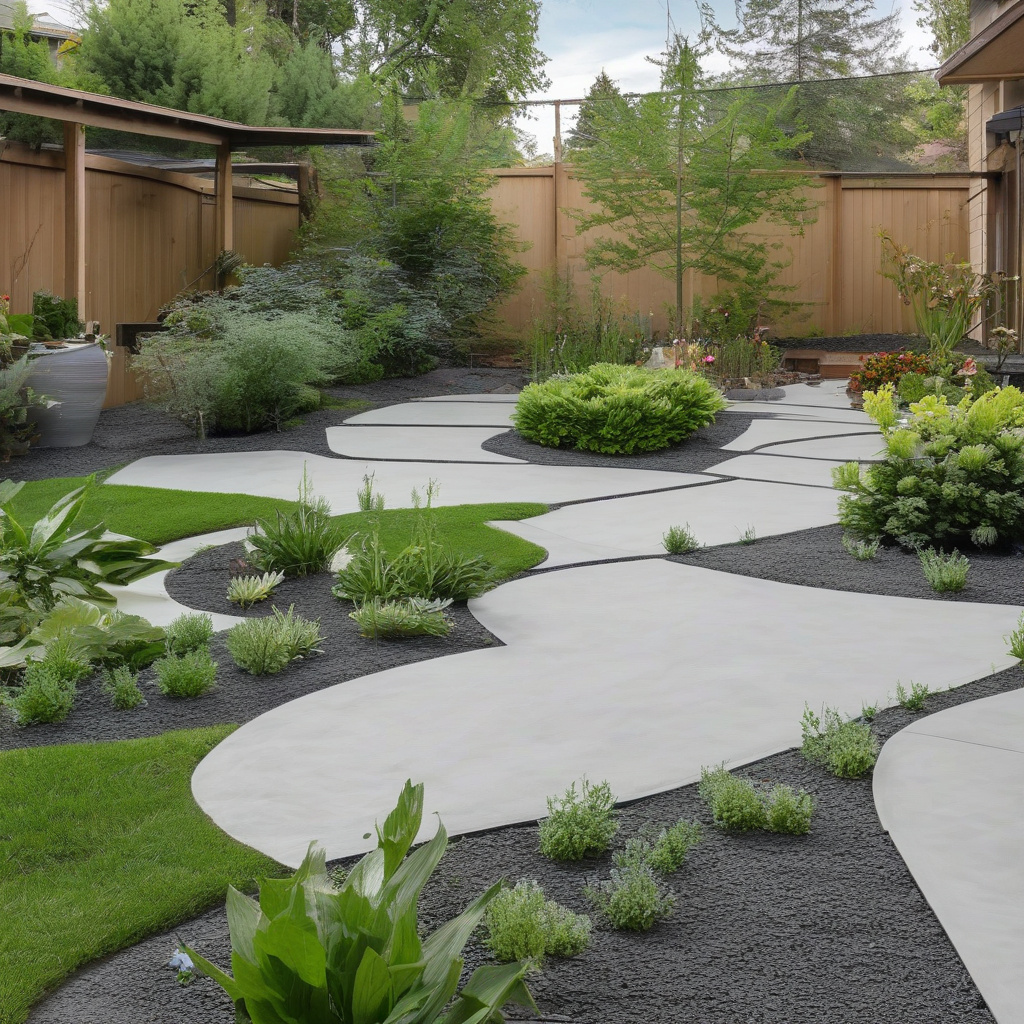 Правильная разметка участка для бетонных дорожек