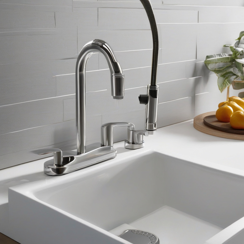 Стильный кухонный смеситель на стильной кухне