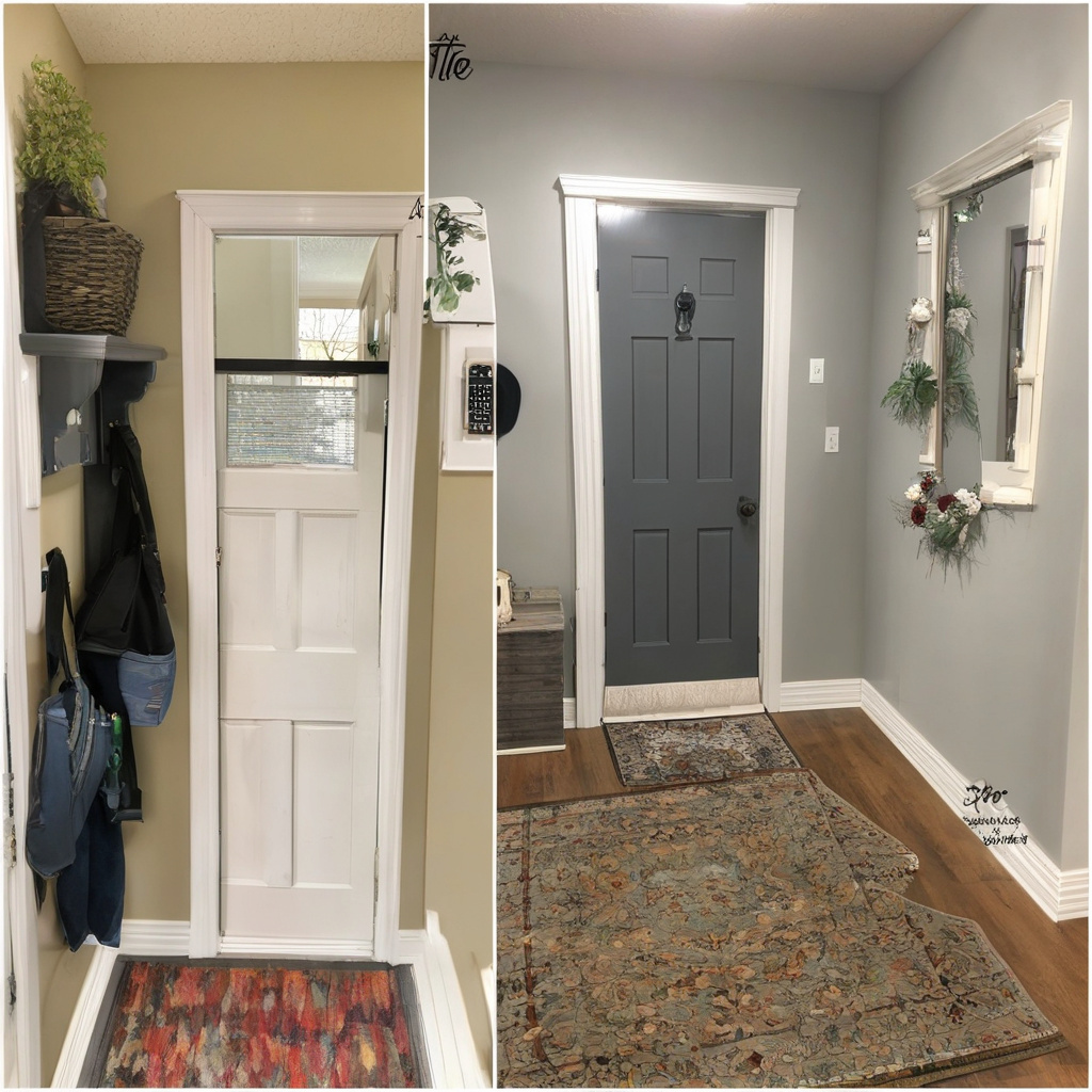 Изношенные обои и захламлённая прихожая в интерьере