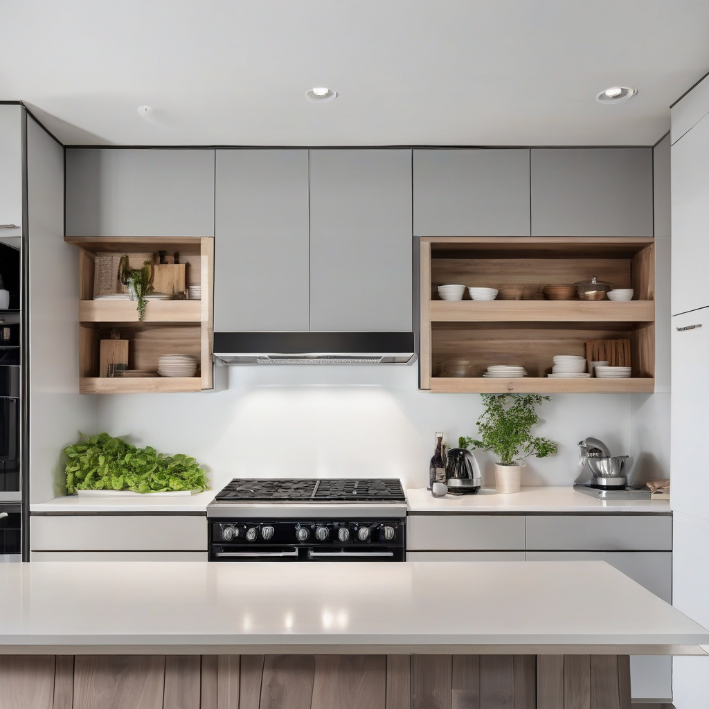 Кухонная вытяжка над плитой в современном интерьере Кухонная вытяжка над плитой