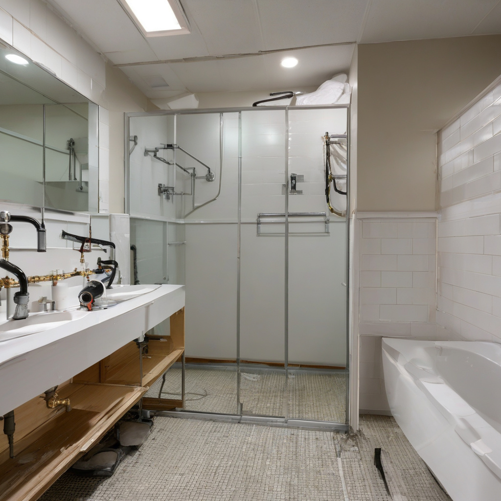 Пример замены трубопровода водоснабжения в ванной комнате