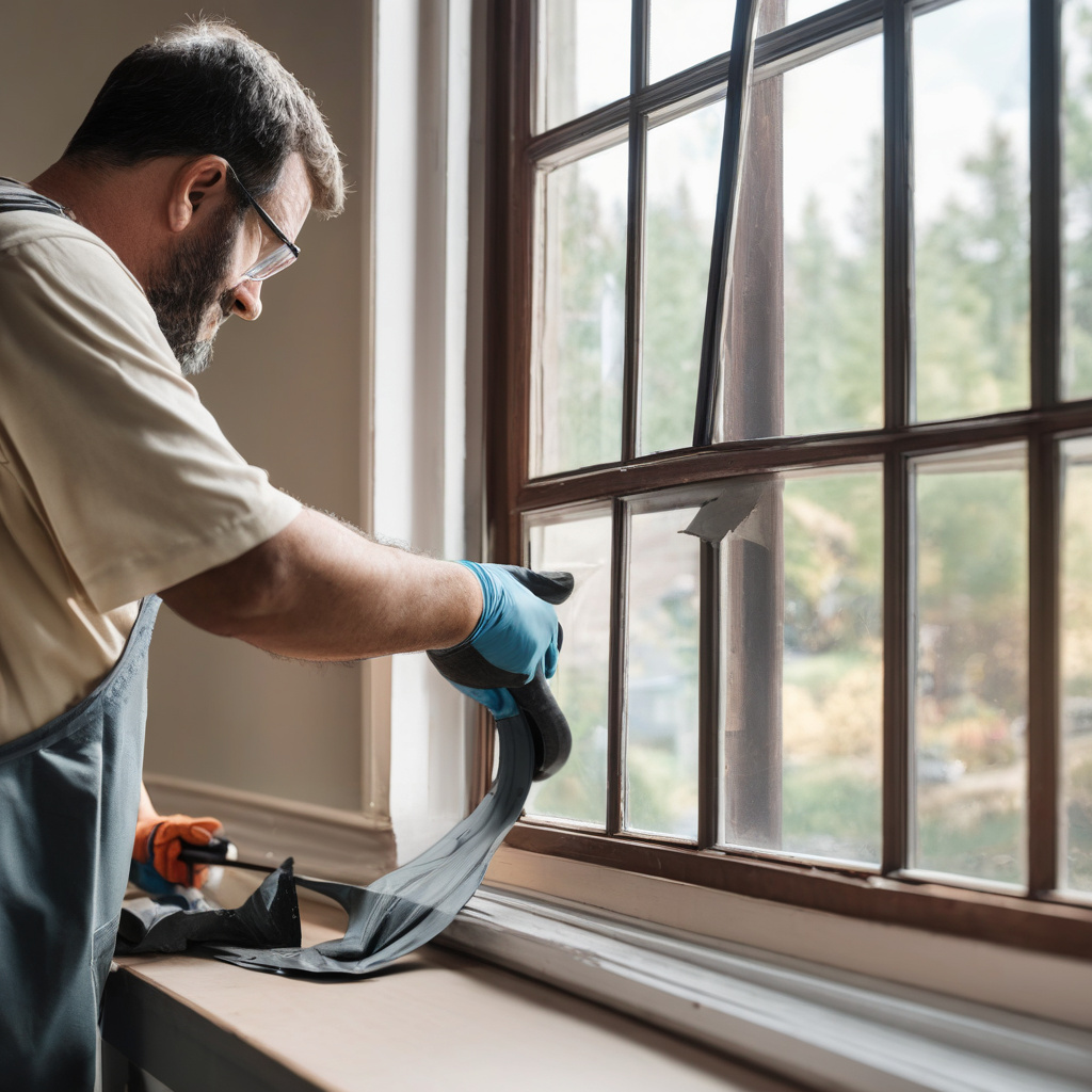 Удаление старого оконного уплотнителя