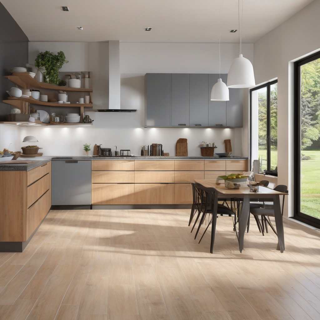 Профессиональная укладка пола на кухне