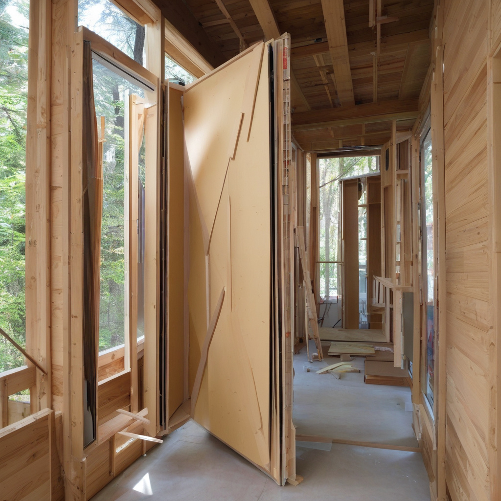 процес монтажу дверей гармошки у вузькому проході житла