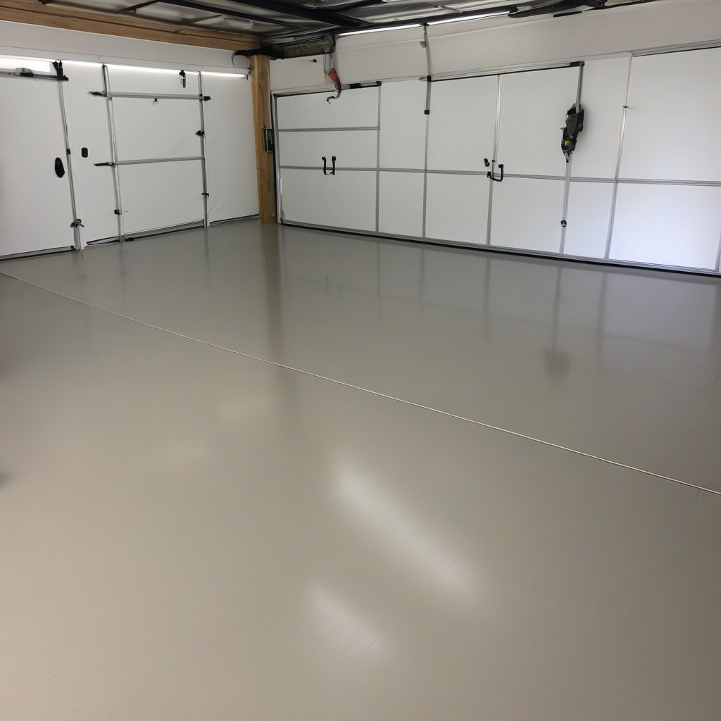 Процес заливки бетонної підлоги в гаражі з маяками