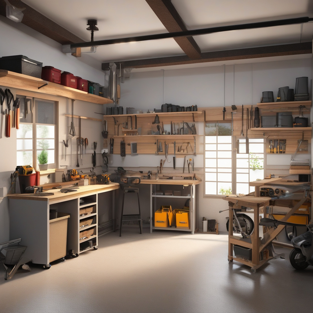 домашня майстерня у Львові з ергономічним розташуванням інструментів