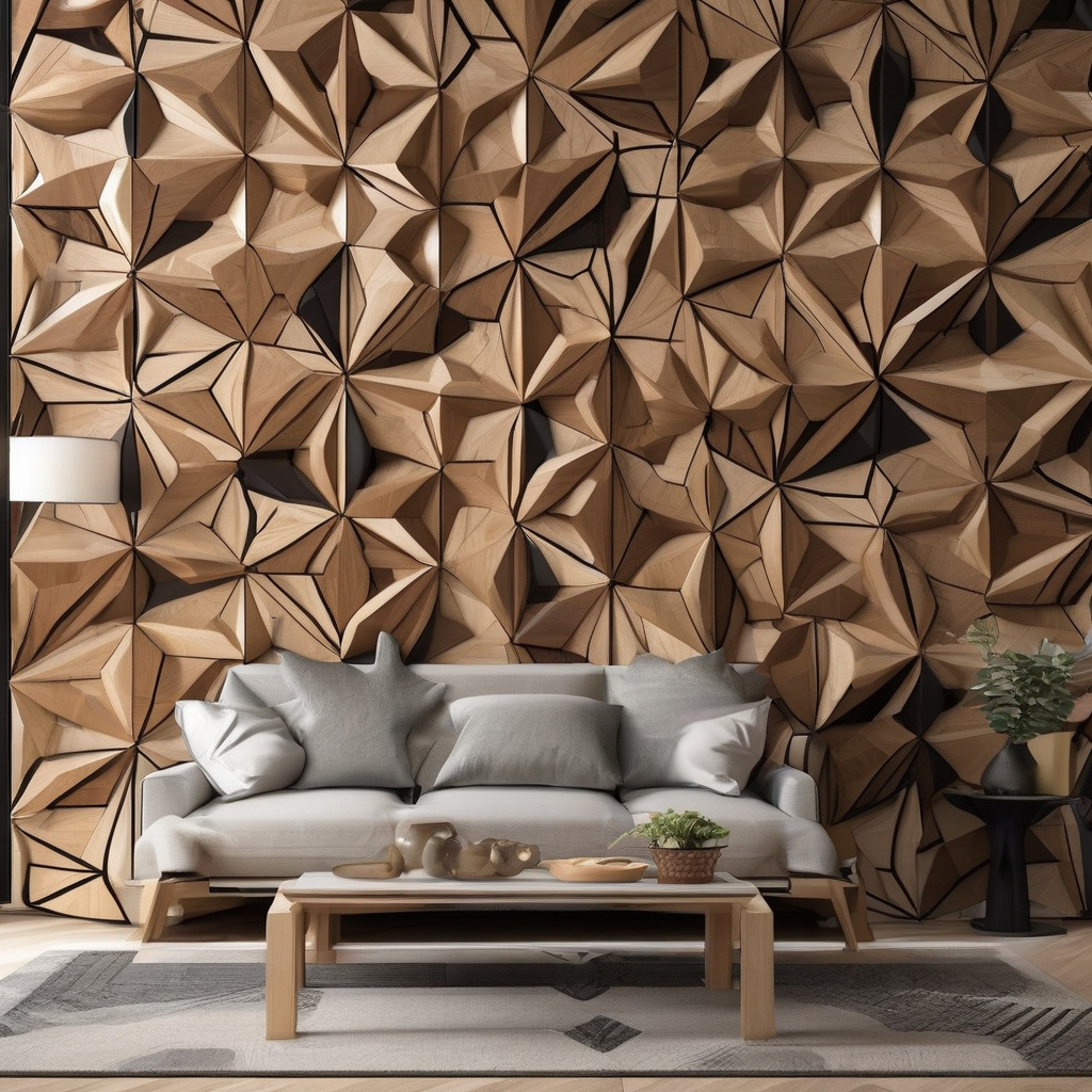 Декоративна дерев'яна панель для стіни та її текстура на світлі