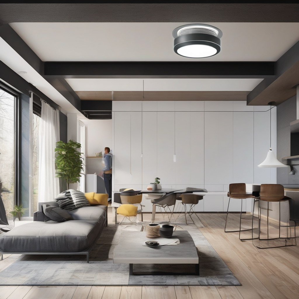 Інтер’єр будинку з димовою сигналізацією