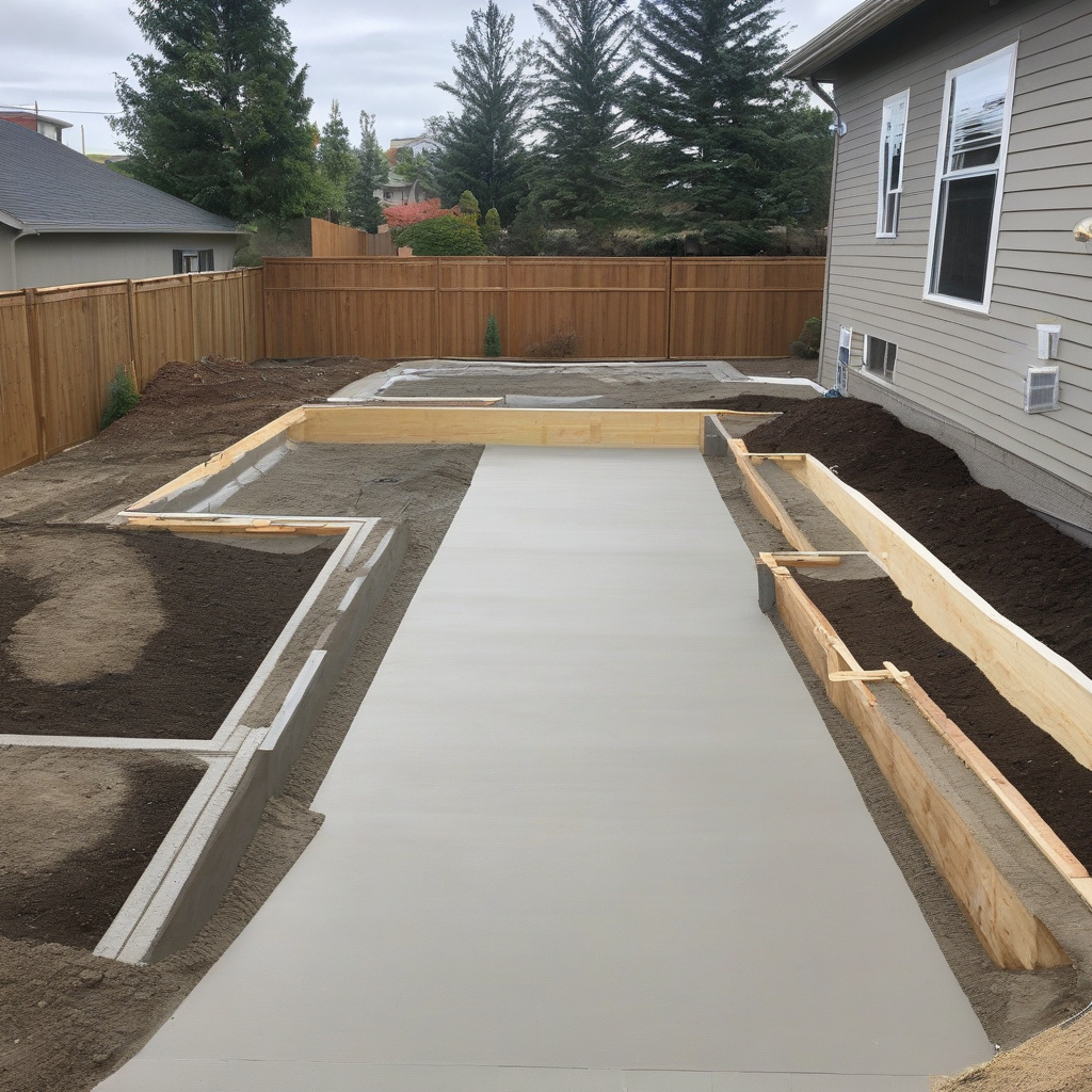 Бетонна доріжка у дворі – технологія створення