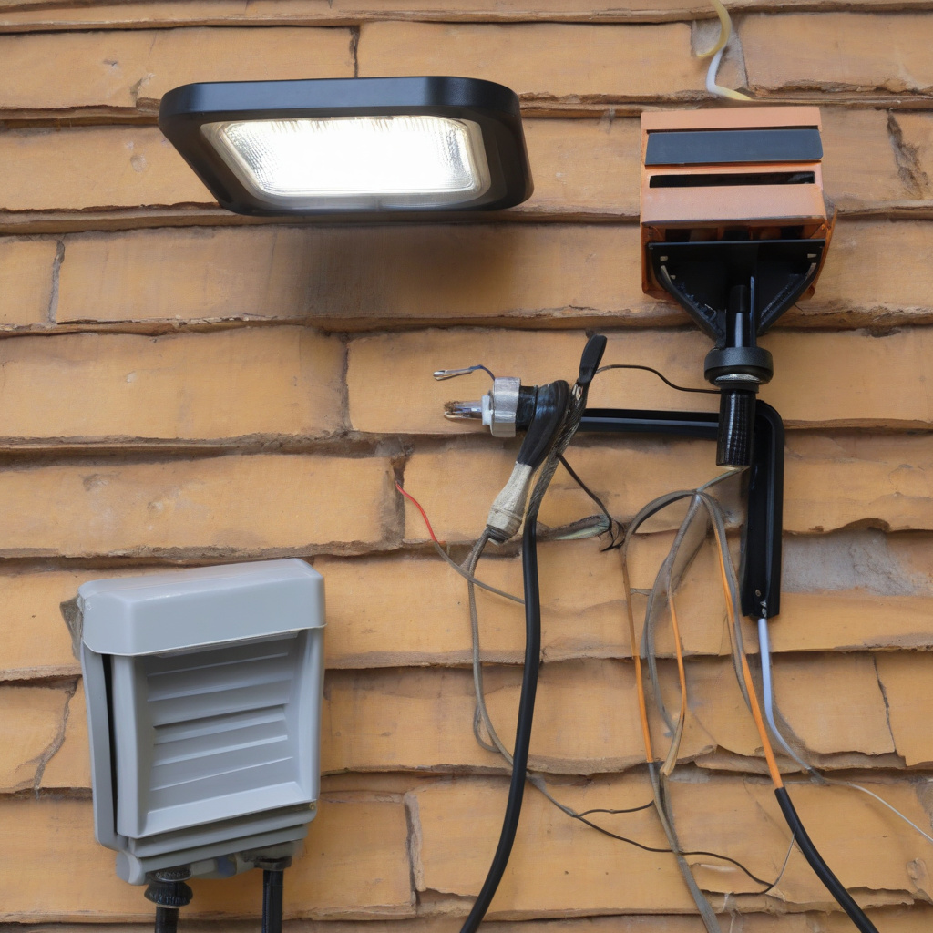 Пошарове встановлення настінного фасадного прожектора