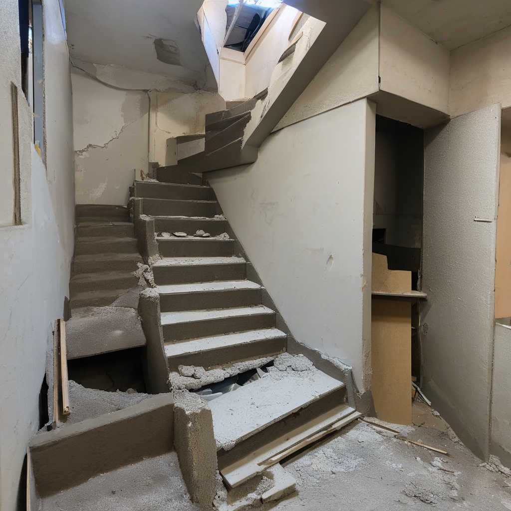 Ремонт бетонних сходів у житловому під'їзді