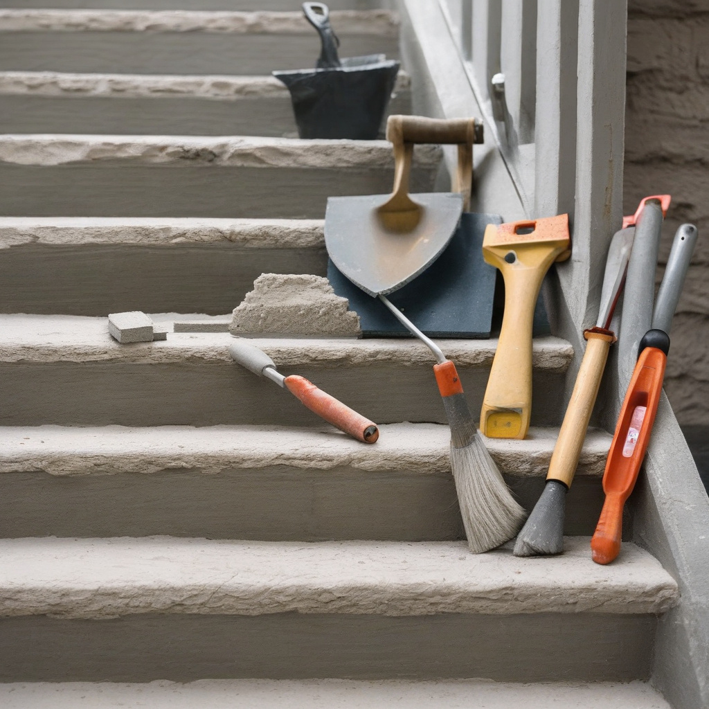 Відновлення та фарбування перил на сходах