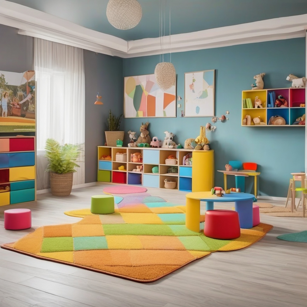 Ігрова кімната облаштована для дітей, сучасний інтер'єр