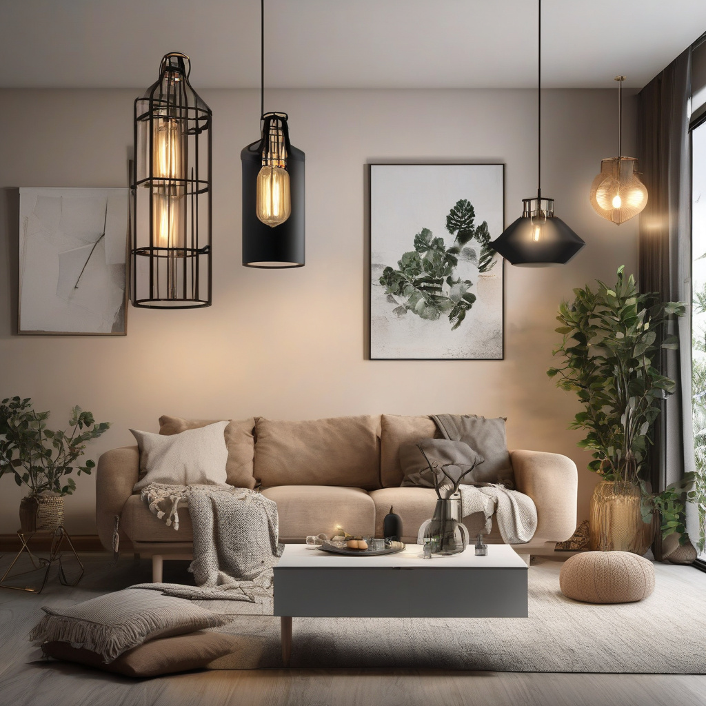 освітлення для вітальні з димером: вибір світильників